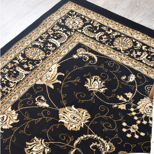 Black Gael Power-Loomed Rug