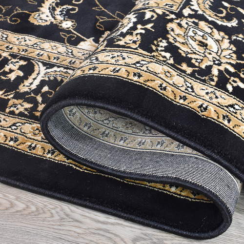 Black Gael Power-Loomed Rug
