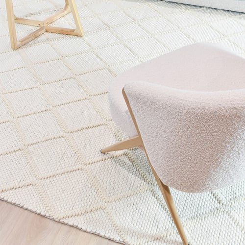 Darian Diamond Frost Hand Woven Rug