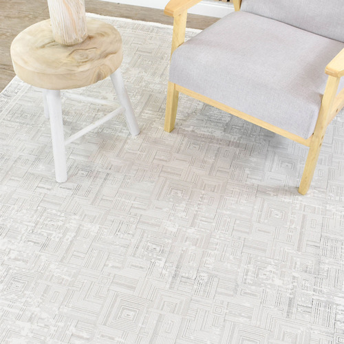 Dark Grey & Cream Elaina Rug