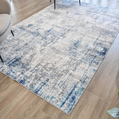 Ocean Blue Denzel Machine Washable Rug