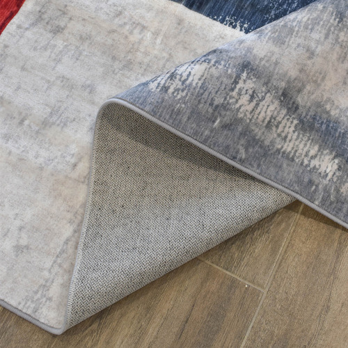 Ocean Blue Denzel Machine Washable Rug