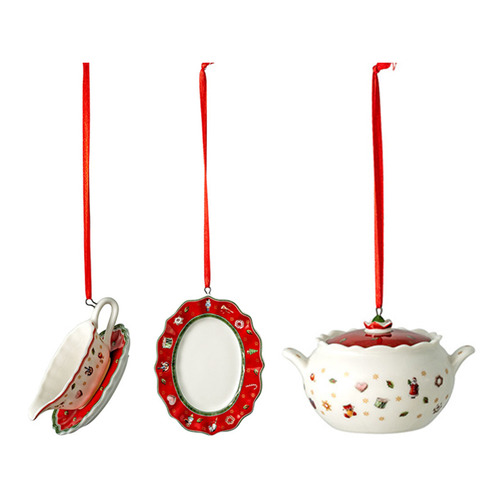 3 Piece Toy's Delight Tea Hanging Ornament Set