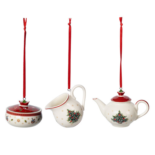3 Piece Toy's Delight Coffee Hanging Ornament Set