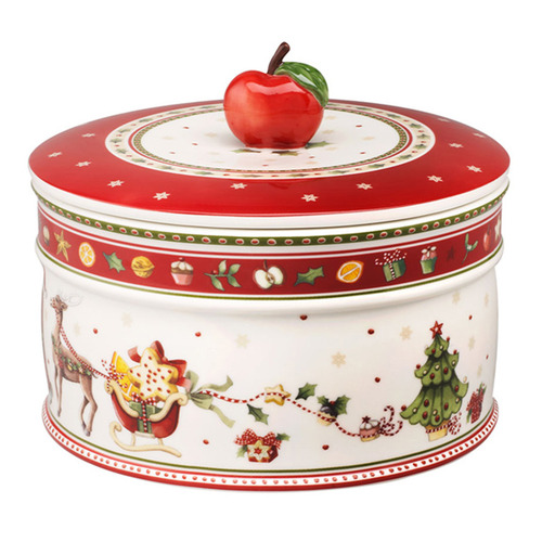 VilleroyandBoch 17 5cm Winter Bakery Delight Porcelain Biscuit Jar   Winter Bakery Delight Porcelain Biscuit Jar 