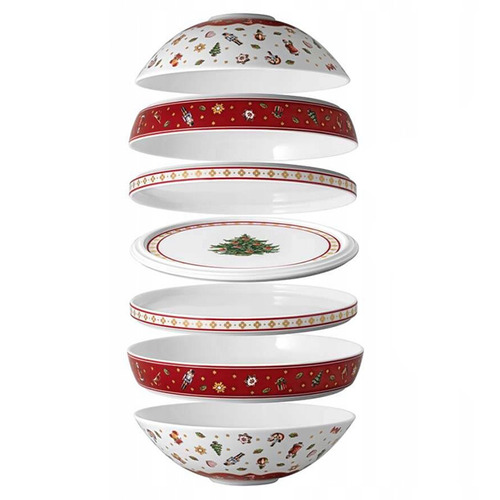7 Piece La Boule Toy's Delight Dinner Plate & Bowl Set | Temple & Webster