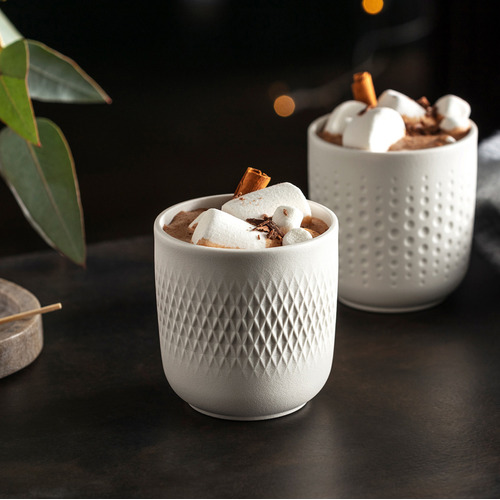 2 Piece Collier Noir Porcelain Mug Set