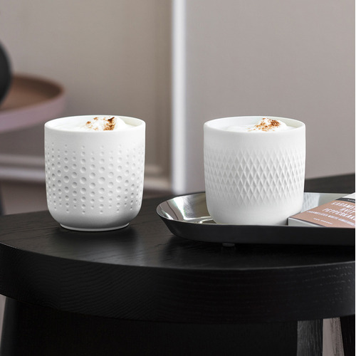 2 Piece Collier Noir Porcelain Mug Set