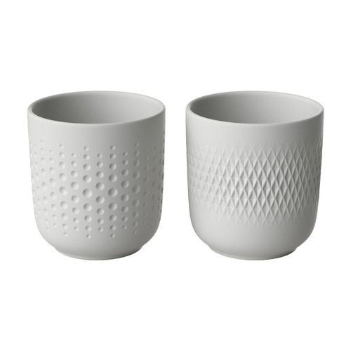 2 Piece Collier Noir Porcelain Mug Set