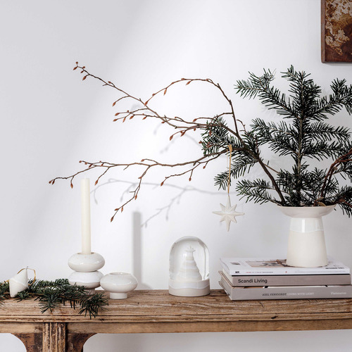 Winter Glow Double Cone Hanging Ornament