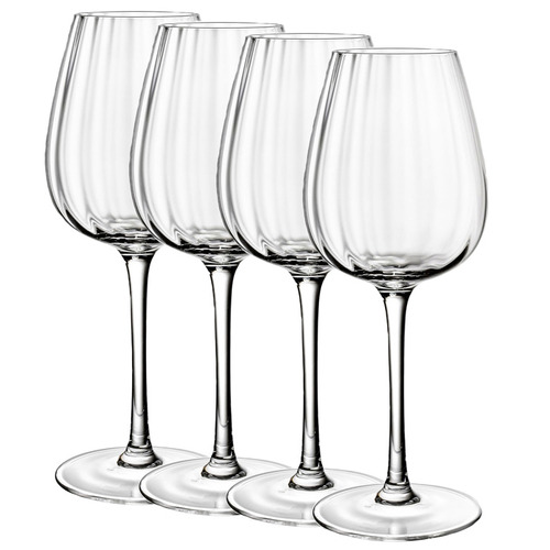 Rose Garden White Wine Goblets
