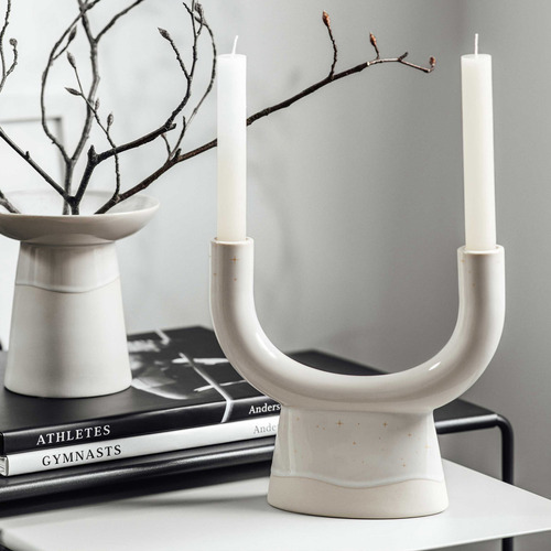 Winter Glow Porcelain Candle Holder