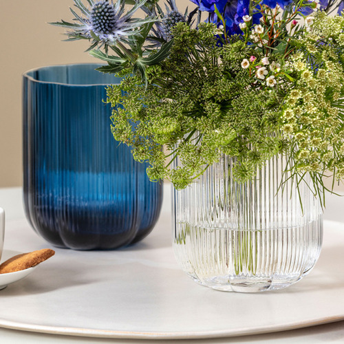 Clear Fleur Glass Vase