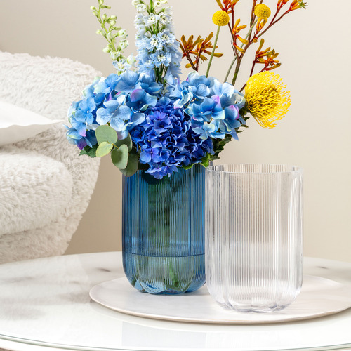 Clear Fleur Glass Vase