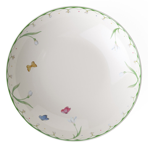 Colourful Spring 24cm Porcelain Flat Bowl