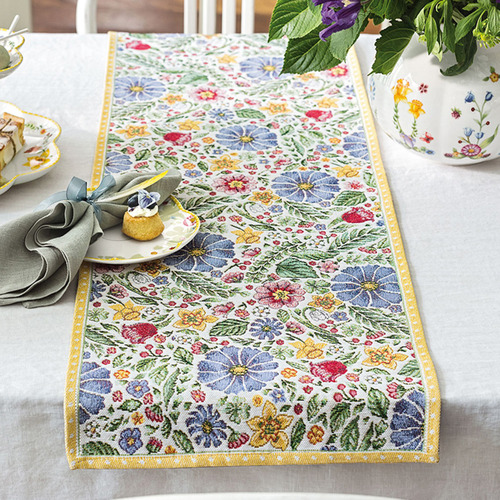 Spring Awakening Cotton-Blend Table Runner