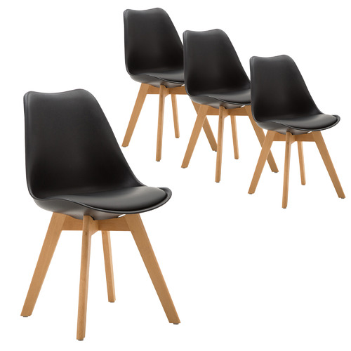 Eames Dsw Replica Dining Chairs, Eames Style Dining Chair Set Of 4