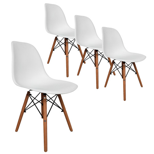 ModishHabitat White Eames Replica Dining Chairs | Temple & Webster