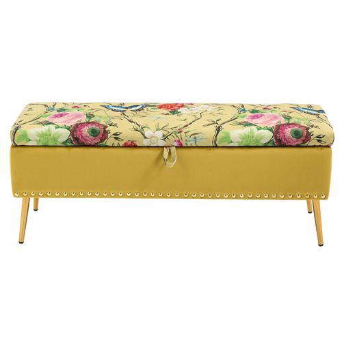 ShirleyLaneFurniture Bianca Storage Ottoman Bench Temple & ster