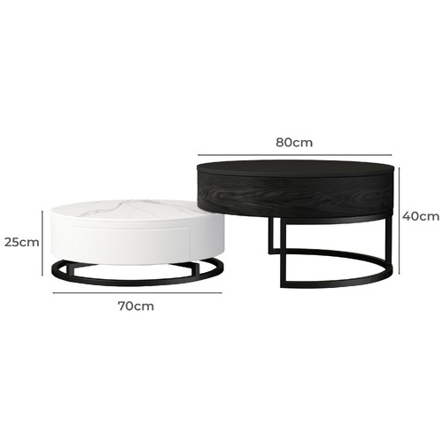 2 Piece Luisa Nesting Coffee Table Set