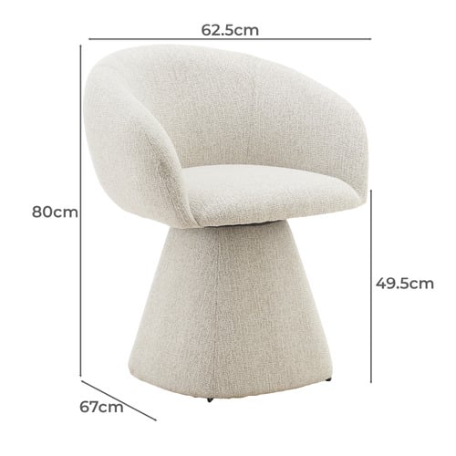 Freya Upholstered Swivel Dining Chair