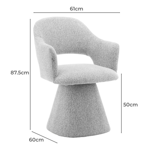 Cali Upholstered Swivel Dining Chair