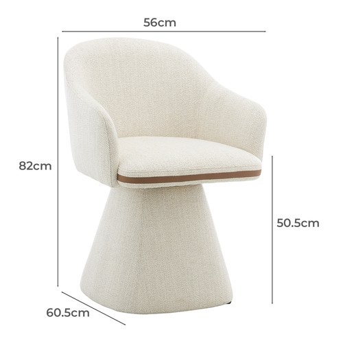Melly Upholstered Swivel Dining Chair