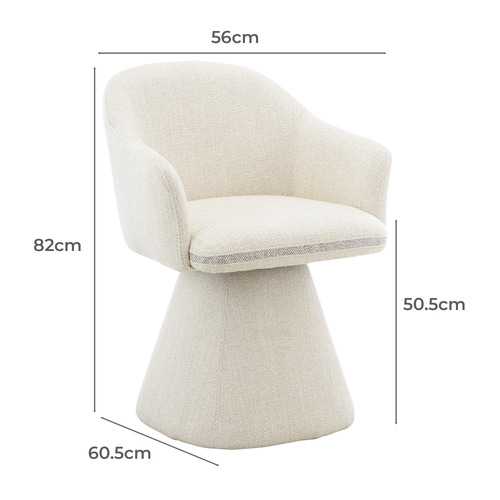 Melly I Upholstered Swivel Dining Chair