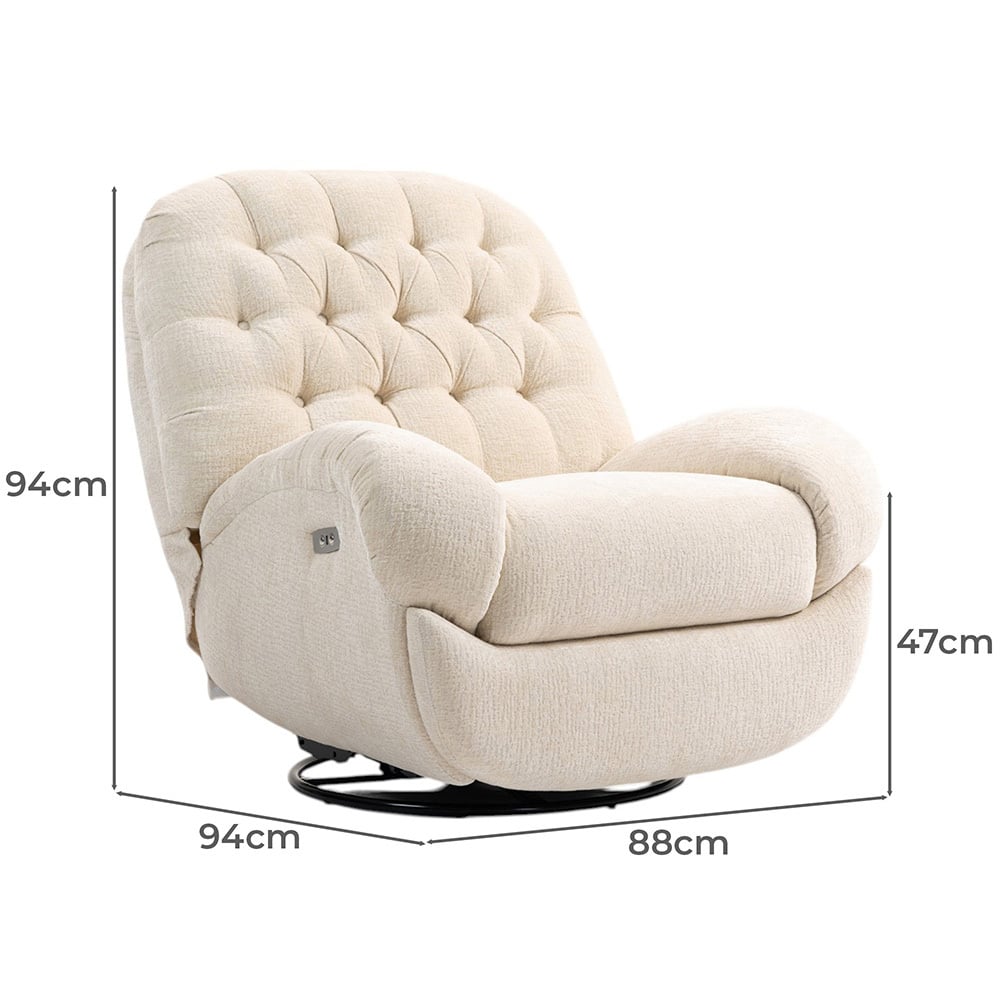 Merlin Electric Swivel Recliner Chair