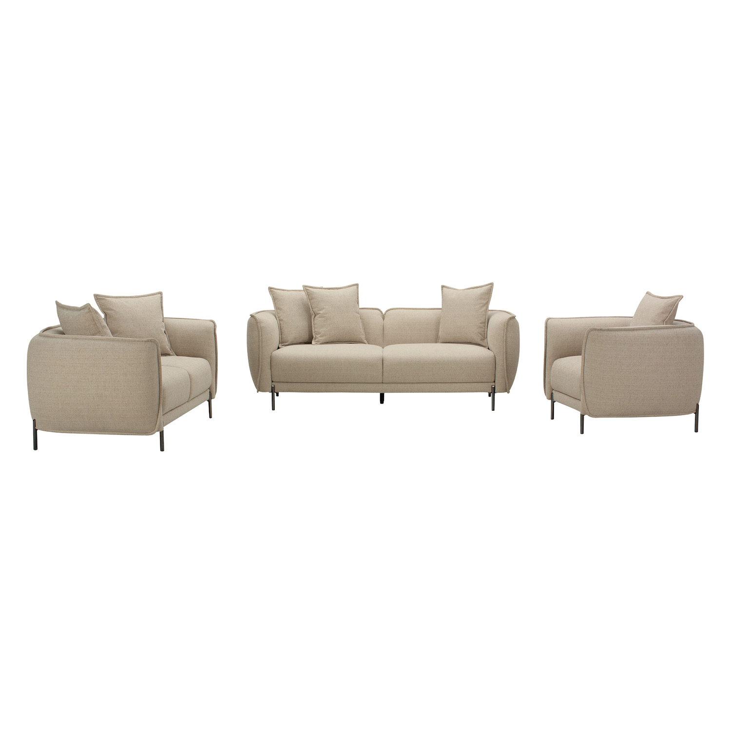 Irvine 6 Seater Upholstered Sofa & Armchair Set
