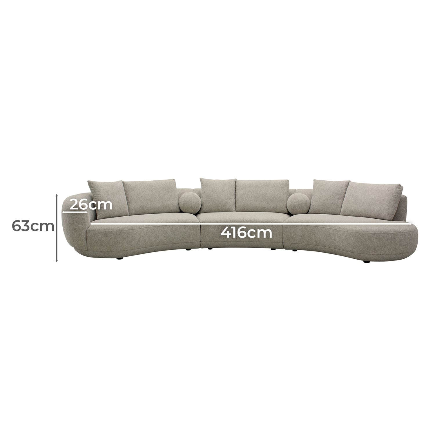 Winslow 6 Seater Upholstered Modular Sofa