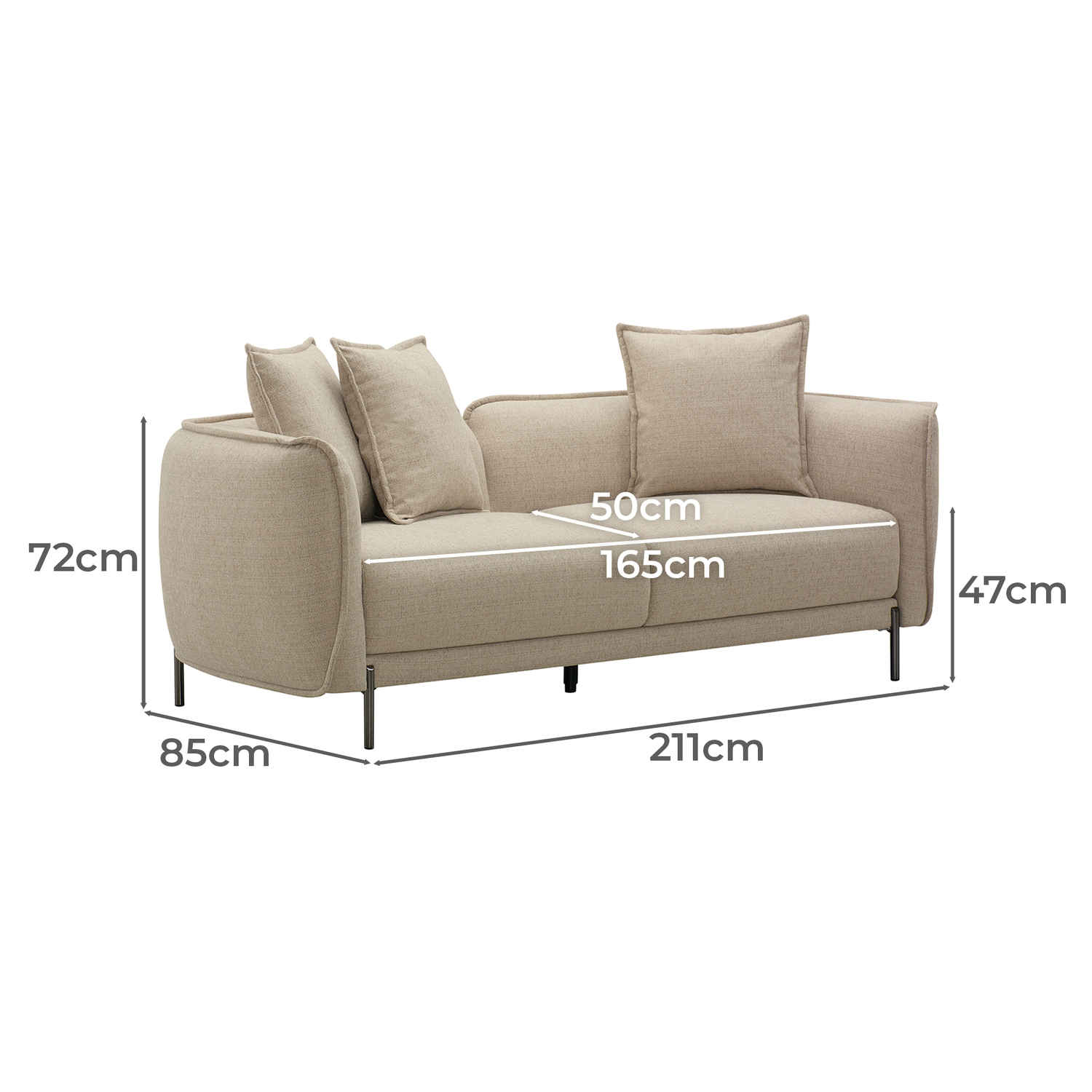 Irvine 6 Seater Upholstered Sofa & Armchair Set