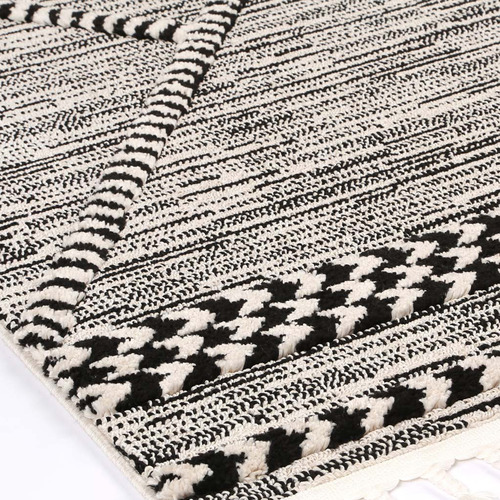 Dark Grey Anthracite Bilbao Power-Loomed Rug
