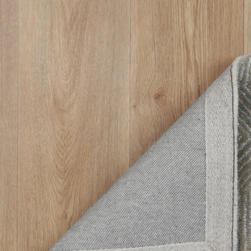 Ash Blue Posy Saha Power-Loomed Wool Rug