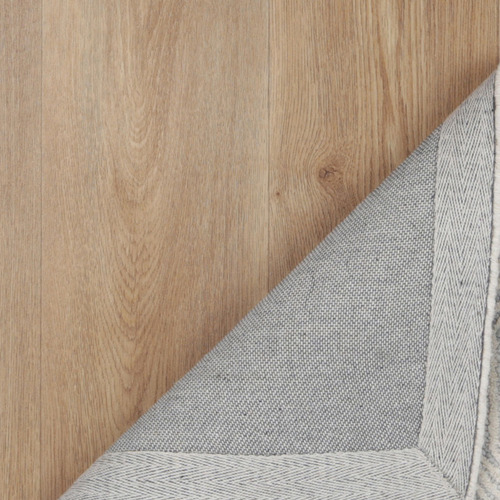 Grey Posy Saha Power-Loomed Wool Rug