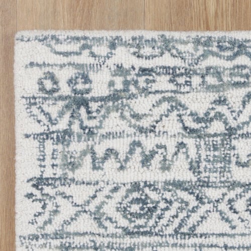 Blue Posy Inca Power-Loomed Rug