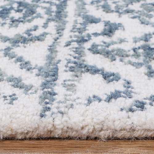 Blue Posy Inca Power-Loomed Rug
