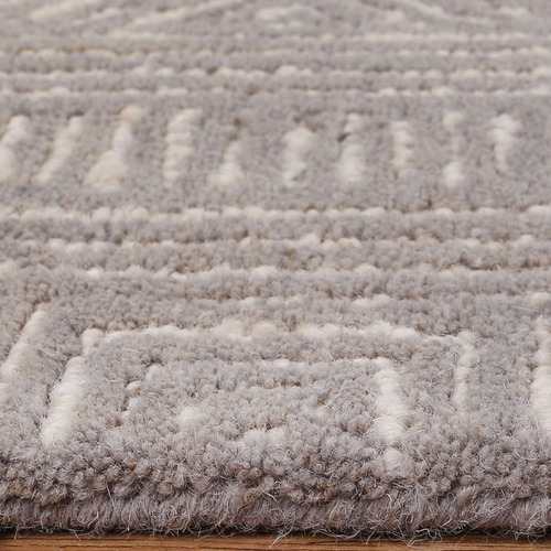Grey Posy Labyrinth II Wool & Cotton Rug Temple & ster