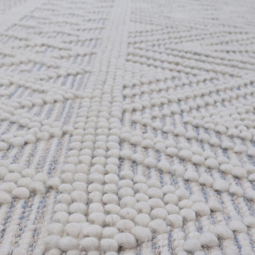 Blue Perla III Wool Rug Temple & ster