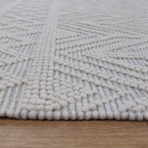 Blue Perla III Wool Rug Temple & ster