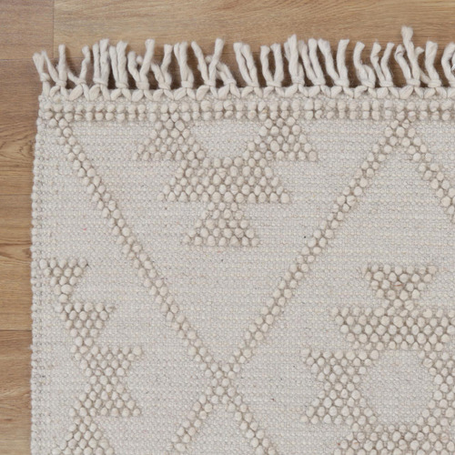 Marco Geometric III Hand-Knotted Wool-Blend Rug | Temple & Webster