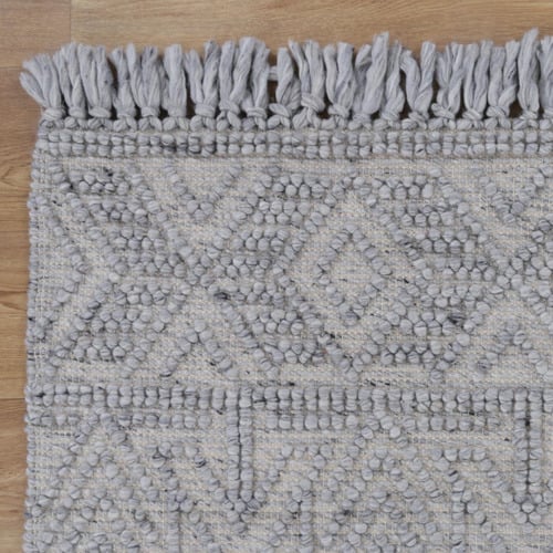 Grey Marco Tribal Wool Rug