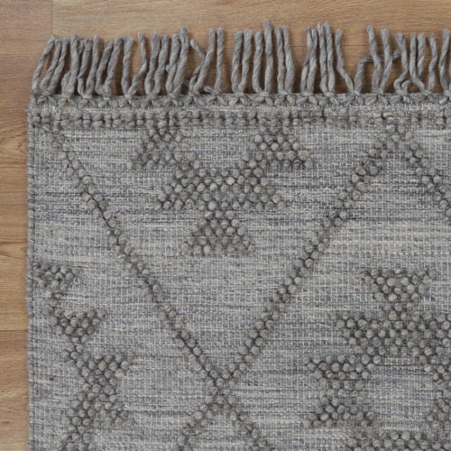 Grey Marco Geometric Wool Rug