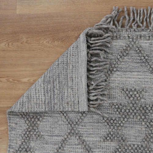Grey Marco Geometric Wool Rug