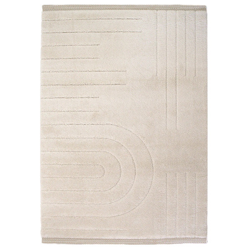 Cream Beige Liege Contemporary Rug