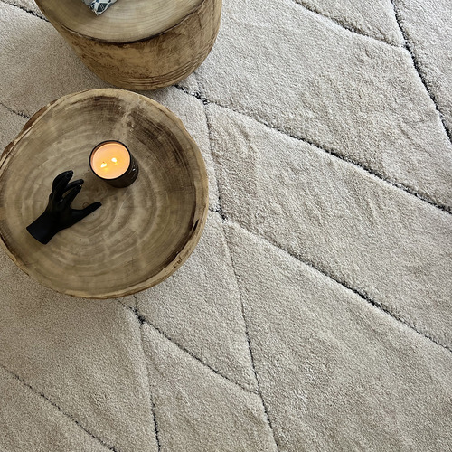 Cream Black Liege Rug