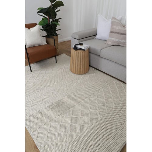 Ivory-Vittoria-Hand-Knotted-Wool-Blend-Rug