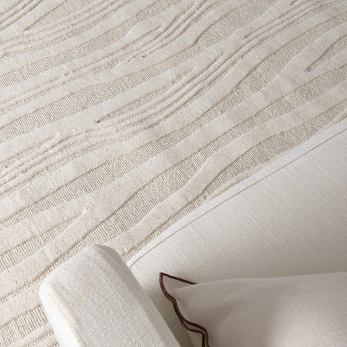 Ivory Zella Hand-Loomed Wool Rug