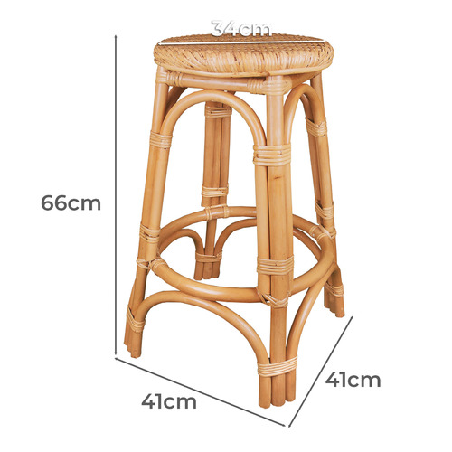 Kayla Bay by Temple & ster 66cm Nyang Rattan Counter Stools
