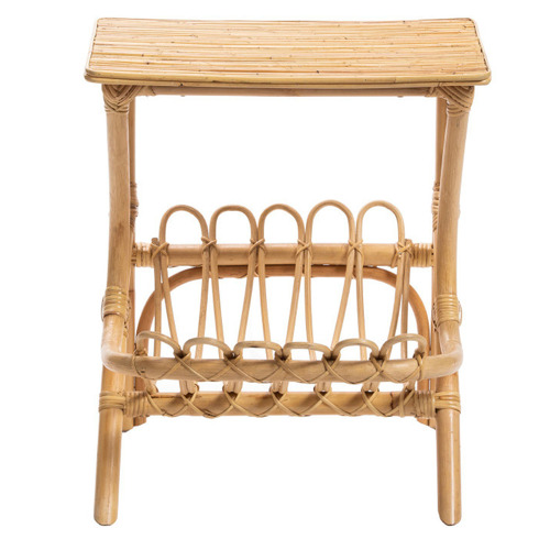 Kayla Bay by Temple & Webster Nunzio Rattan Bedside Table with Magazine ...